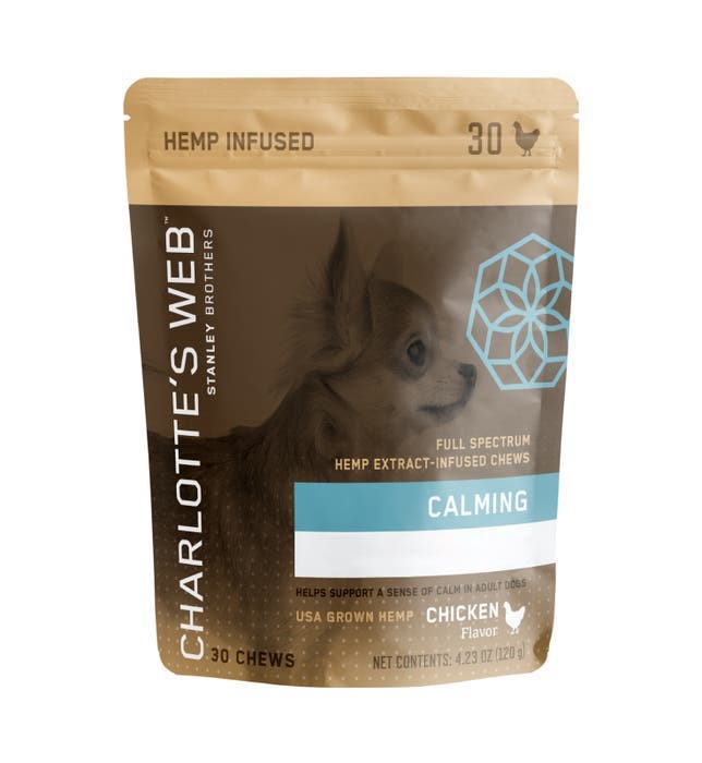 Charlotte's Web canine calm chew bag